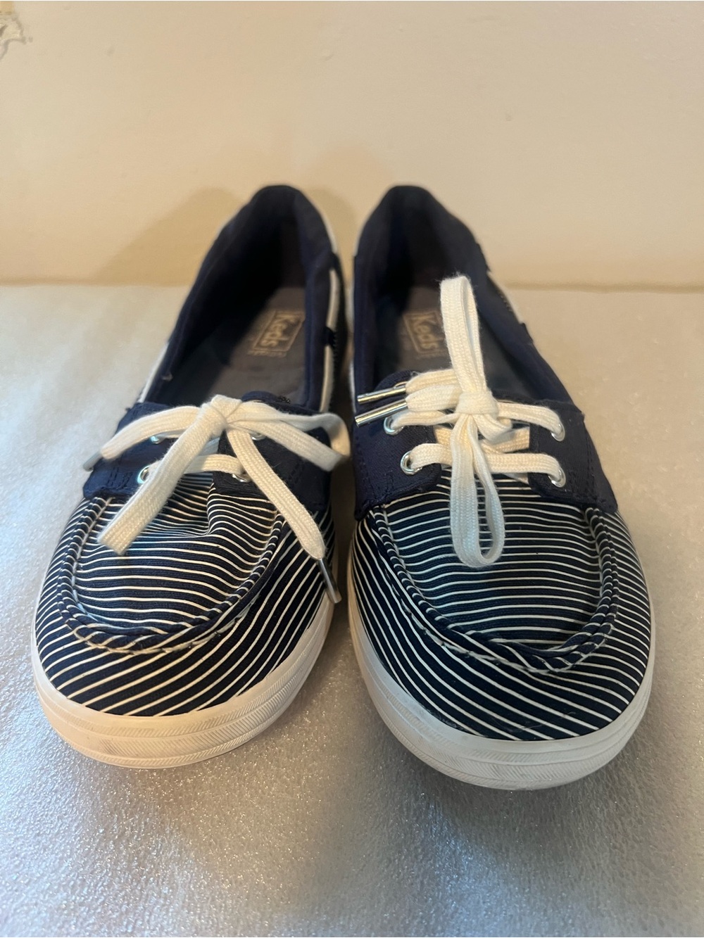 Keds Navy & White Striped Women’s Sneakers size 8.5